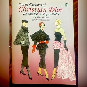 Vintage Christian Dior paper dolls collectible book
